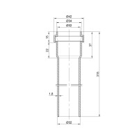 Труба PPR каналізаційна TA Sewage 32х1,8, 0,315 м