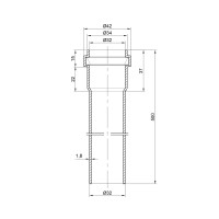 Труба PPR каналізаційна TA Sewage 32х1,8, 0,5 м