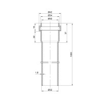 Труба PPR каналізаційна TA Sewage 32х1,8, 1 м