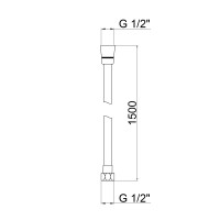 Шланг душ Lidz (CRM) 50 30 150 00