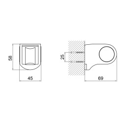 Кронштейн для ручного душу Lidz (CRM) 49 00 110 00 Кронштейн для ручного душу Lidz (CRM) 49 00 110 00