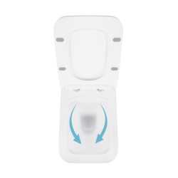 Унітаз підвісний Qtap Crow безобідковий з сідінням Soft-close QT05335170W