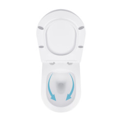 Унітаз підвісний Qtap Jay безобідковий з сідінням Soft-close QT07335176W