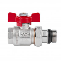 Кран кульовий "Американка" Icma 1\2" з антипротіканням прямий №348 Кран кульовий "Американка" Icma 1\2" з антипротіканням прямий №348