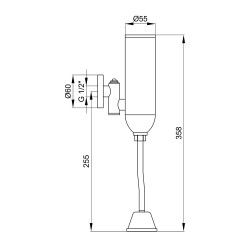 Кран для пісуара сенсорний Lidz (CRM) 90 00 082 00 Кран для пісуара сенсорний Lidz (CRM) 90 00 082 00