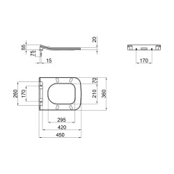 Сидіння для унітаза Qtap (Crow) з мікроліфтом Slim QT0599SC2170W