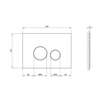 Панель змиву для унітаза Qtap Nest QT0111V1164GW