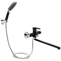 Змішувач для ванни Grand 005 довгий вилив Black (k35) Qtap Змішувач для ванни Grand 005 довгий вилив Black (k35) Qtap