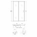 Душові двері в нішу Qtap Taurus CRM201-11.C6 97-108x185 см, скло Clear 6 мм, покриття CalcLess