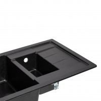 Кухонна мийка з додатковою чашею Lidz 780x495\200 BLA-03 (LIDZBLA03780495200)