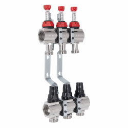 Колектор з витратомірами SD Forte 1" 3 виходи SF001W3