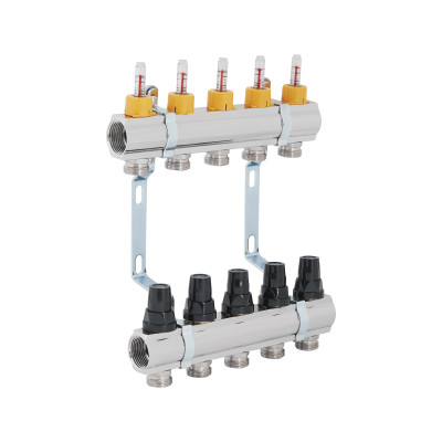 Колектор з витратомірами SD Forte 1" 5 виходів SF001W5 Колектор з витратомірами SD Forte 1" 5 виходів SF001W5