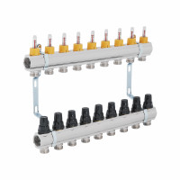 Колектор з витратомірами SD Forte 1" 9 виходів SF001W9 Колектор з витратомірами SD Forte 1" 9 виходів SF001W9