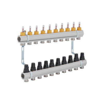 Колектор з витратомірами SD Forte 1" 10 виходів SF001W10 Колектор з витратомірами SD Forte 1" 10 виходів SF001W10