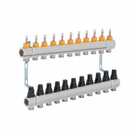 Колектор з витратомірами SD Forte 1" 11 виходів SF001W11 Колектор з витратомірами SD Forte 1" 11 виходів SF001W11