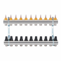 Колектор з витратомірами SD Forte 1" 11 виходів SF001W11 Колектор з витратомірами SD Forte 1" 11 виходів SF001W11