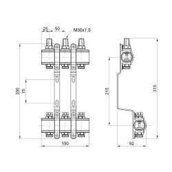 Колектор SD Forte 1" 3 виходи SF002W3 Колектор SD Forte 1" 3 виходи SF002W3