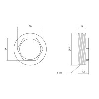Запчастина (BRA) 46 03 001 35 гайка кріплення для картр. D-35 Lidz
