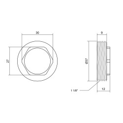 Запчастина (BRA) 46 03 001 35 гайка кріплення для картр. D-35 Lidz