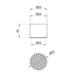 Lidz 48 00 022 01 Аератор внутрішня різьба