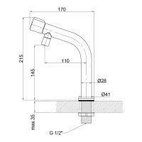 Кран на одну воду для кухні Lidz (NKS) 01 04 003 00