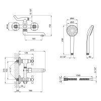 Змішувач для ванни Lidz (CRM) 75 21 142 Змішувач для ванни Lidz (CRM) 75 21 142