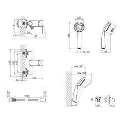 Змішувач (CRM) 19 46 010 для душа (k35) Lidz