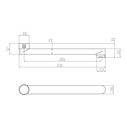 Гусак 54 01 220 00 прямий з нерж. сталі для змішувача кухонного Lidz Гусак 54 01 220 00 прямий з нерж. сталі для змішувача кухонного Lidz