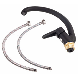 Змішувач (BLA)-14 43 008F-3 для кухні U на гайці (k35) Lidz