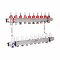 Колектор з витратомірами SD Plus 1" 10 виходів SD00410