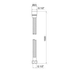 Шланг душ Lidz (CRM) 50 03 150 00 1,5м Шланг душ Lidz (CRM) 50 03 150 00 1,5м