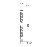 Шланг для душу Lidz (CRM) 50 07 120 00 1,20 м Шланг для душу Lidz (CRM) 50 07 120 00 1,20 м