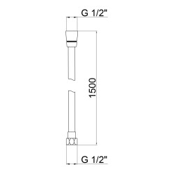 Шланг душ Lidz (CRM) 50 09 150 00 (1,5м) Шланг душ Lidz (CRM) 50 09 150 00 (1,5м)