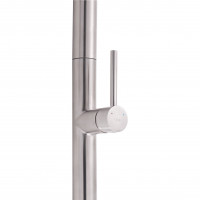 Змішувач для кухні Qtap Lenicka з висувним виливом QTLEN9138103UN Brushed Nickel PVD