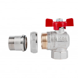 Кран кульовий Icma FAR. ROSSA 3\4" кутовий №361
