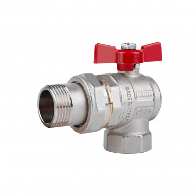 Кран кульовий Icma FAR. ROSSA 1" кутовий №361 Кран кульовий Icma FAR. ROSSA 1" кутовий №361