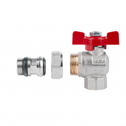 Кран кульовий Icma FAR. ROSSA 1\2" кутовий №362