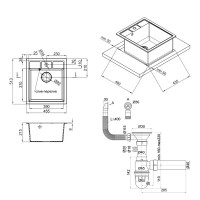 Кухонна мийка Lidz 460х515\200 COL-06 (LIDZCOL06460515200) Кухонна мийка Lidz 460х515\200 COL-06 (LIDZCOL06460515200)