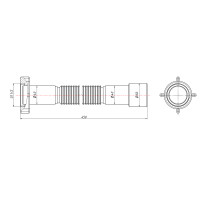 Гнучка труба Lidz (WHI) 60 01 G002 01 з накидною гайкою 1 1/2" довжина 1200 мм