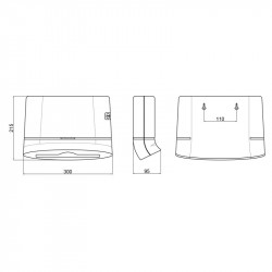 Тримач для паперових рушників Qtap Pohodli 300 мм QTDR600WP White (Držák)