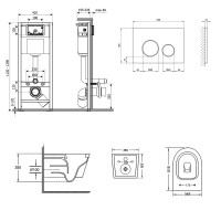 Набір Qtap інсталяція 3 в 1 Nest QT0133M425 з панеллю змиву круглою QT0111M11112CRM + унітаз з сидінням Swan QT16335178W Набір Qtap інсталяція 3 в 1 Nest QT0133M425 з панеллю змиву круглою QT0111M11112CRM + унітаз з сидінням Swan QT16335178W