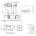 Набір Qtap інсталяція 3 в 1 Nest QT0133M425 з панеллю змиву лінійною QT0111M08V1384W + унітаз з сидінням Jay QT07335176W