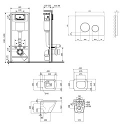 Набір Qtap інсталяція 3 в 1 Nest QT0133M425 з панеллю змиву круглою QT0111M11112CRM + унітаз з сидінням Tern QT1733052ERW Набір Qtap інсталяція 3 в 1 Nest QT0133M425 з панеллю змиву круглою QT0111M11112CRM + унітаз з сидінням Tern QT1733052ERW
