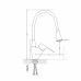 Змішувач для кухні Lidz Tani 008F3 з гнучким виливом (k40) LDTAN008F3WCR37037 White / Chrome