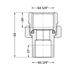 Згін "Американка" SD Plus прямий 1" 1/4 ВЗ SD190W32 Згін "Американка" SD Plus прямий 1" 1/4 ВЗ SD190W32