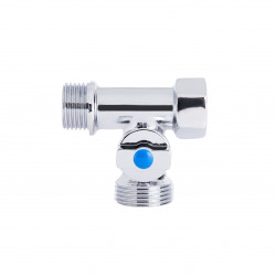 Кран приладовий кульовий SD Plus 1/2"х3/4"х1/2" ЗЗВ SD186W152015 Кран приладовий кульовий SD Plus 1/2"х3/4"х1/2" ЗЗВ SD186W152015