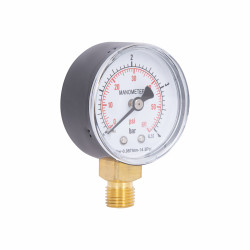 Манометр Standart d50 мм, 1/4"З із нижнім підключенням (латун.) 0-4 бар SD1704B Thermo Alliance Манометр Standart d50 мм, 1/4"З із нижнім підключенням (латун.) 0-4 бар SD1704B Thermo Alliance