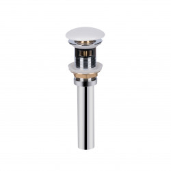 Донний клапан для раковини Qtap PU02O 70х70х227.5 White з переливом Донний клапан для раковини Qtap PU02O 70х70х227.5 White з переливом