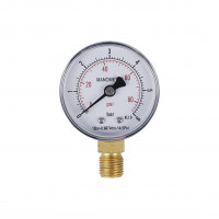 Манометр Standart d50 мм, 1/4"З із нижнім підключенням (латун.) 0-6 бар SD1706B Thermo Alliance