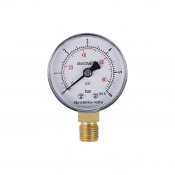 Манометр Standart d50 мм, 1/4"З із нижнім підключенням (латун.) 0-6 бар SD1706B Thermo Alliance Манометр Standart d50 мм, 1/4"З із нижнім підключенням (латун.) 0-6 бар SD1706B Thermo Alliance